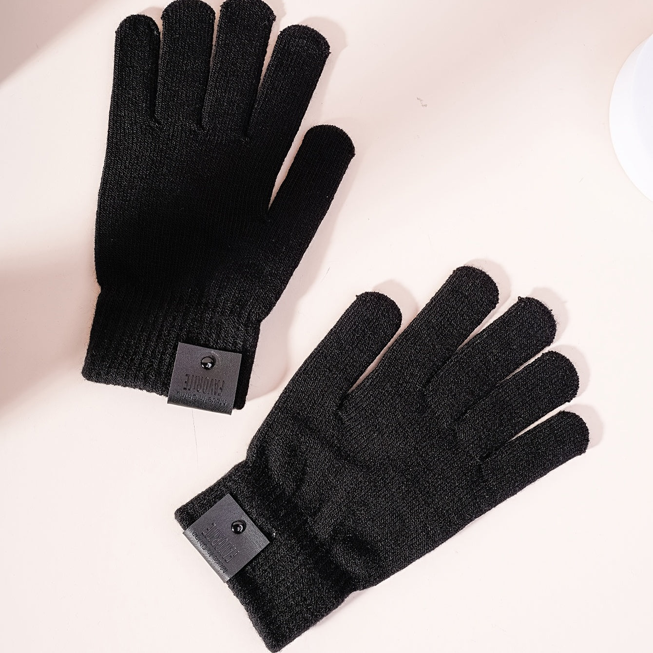 Men's Knitted Hat And Gloves Set