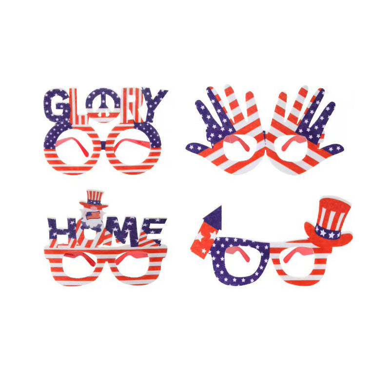 Patriotic Party Favors American Flag Glasses Stickers Circle Bracelet