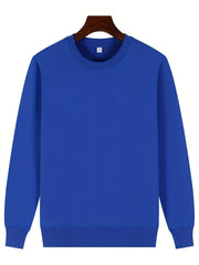 Boys Solid Pullover Sweatshirt Long Sleeve Crew Neck