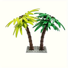 Coconut Palm Tree Beach Scene Building Blocks Set
