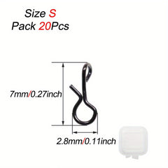 100pcs Stainless Steel Quick Change Snap for Fly Fishing Hooks and Lures