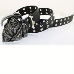 Men's Skull Buckle Punk Nightclub Party Belt