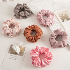 12pcs Soft Silk Hair Scrunchies For Women Girls, Stain Scrunchie Bundle