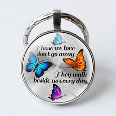 Vintage Butterfly Keychain Necklace for Boys and Girls