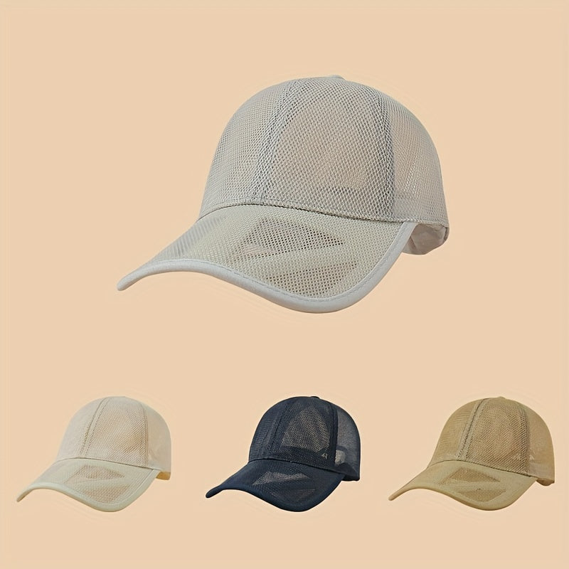 Mesh Hollow Breathable Trucker Hat Unisex Baseball Cap