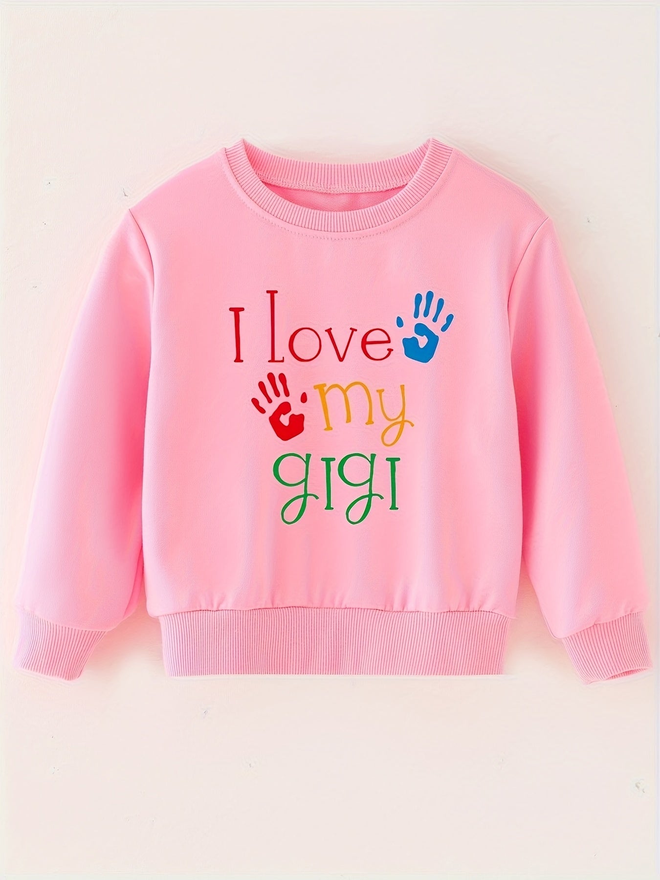 LOVE GIGI Baby Round Neck Sweatshirt Spring Autumn Long Sleeve Sports Sweatshirt