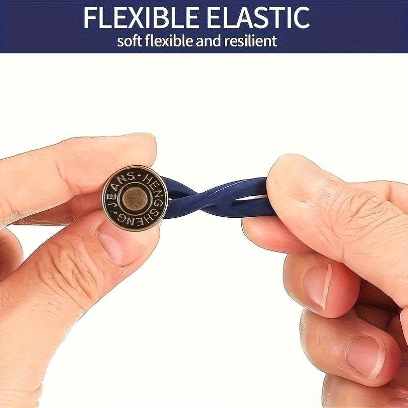 4pcs Stainless Steel Adjustable Jeans Button Extenders