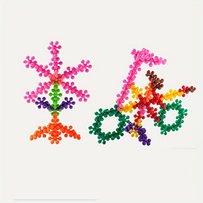 Plum Blossom Building Blocks 3D Snowflakes Puzzle Blocks