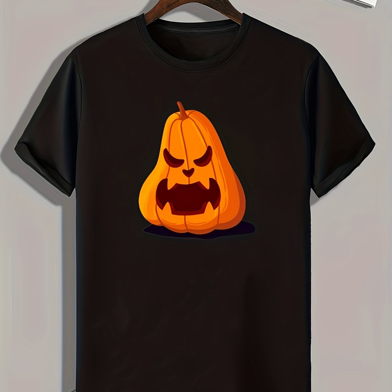 Halloween Pumpkin Print Men's Graphic T-shirt