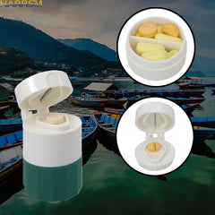 Portable 4-In-1 Pill Box Grinder & Splitter