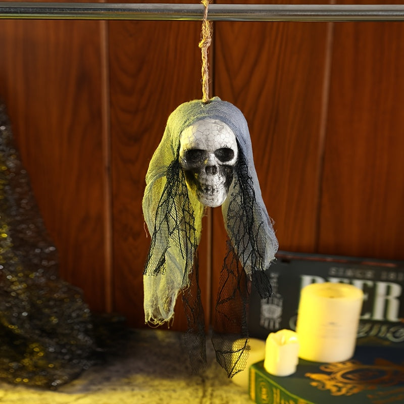 Halloween Hanging Ghost Mesh Skull Head Decorations