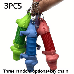 Colorful Sensory Toy Decompression Telescopic Key Chain for Girls