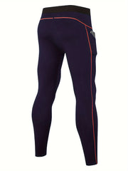 Men's Comfy Leggings With Pocket Active Quick Dry Stretch Sports Pants