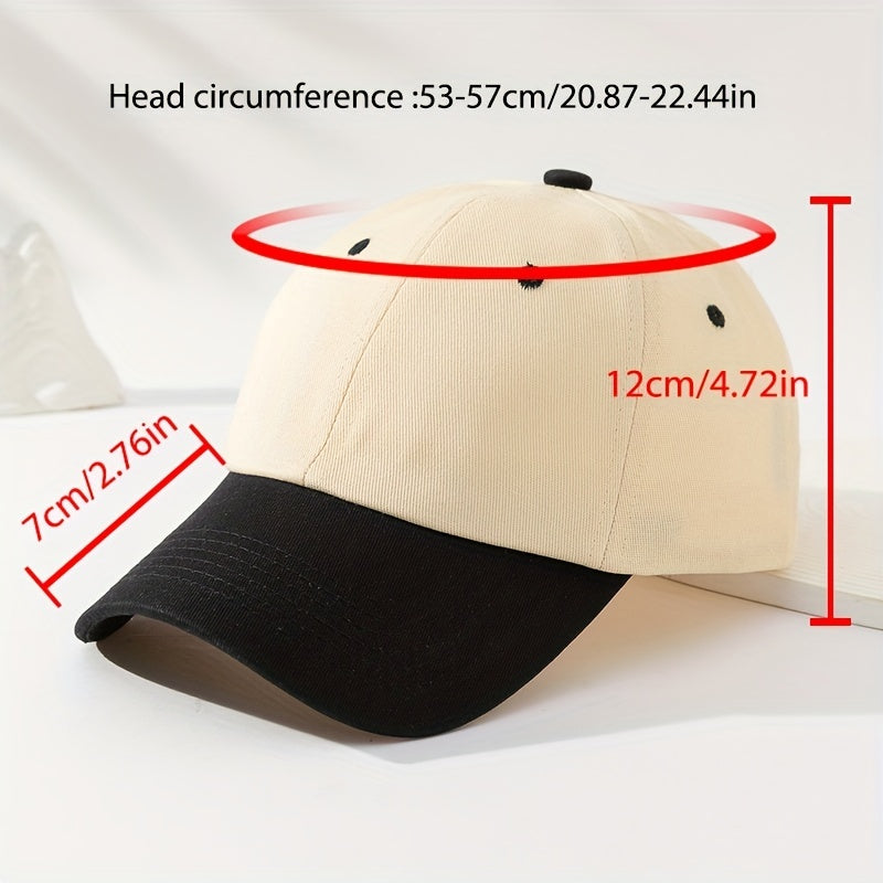 Casual Block Cap Sun Protection Comfortable Breathable Cap for Summer