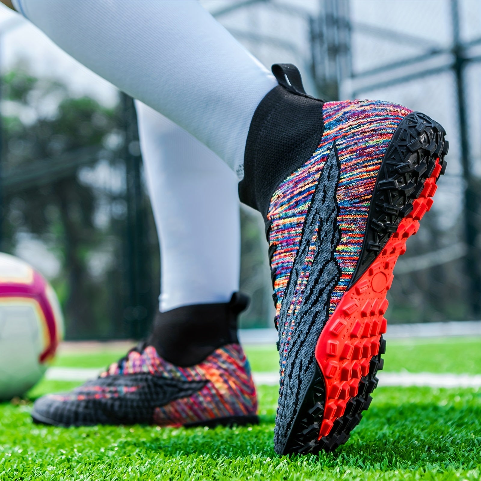 Unisex High Top Turf Soccer Shoes for Kids