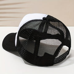 Unisex Breathable Fishbone Print Baseball Cap for Outdoor Sport