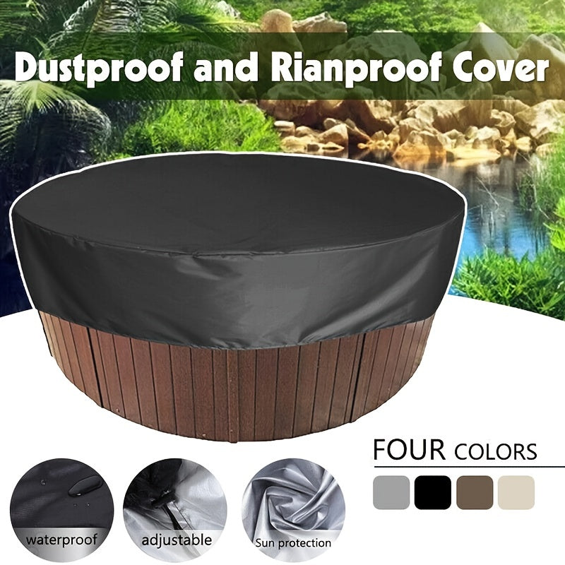 Round Hot Tub Spa Cover Waterproof UV Protection Windproof