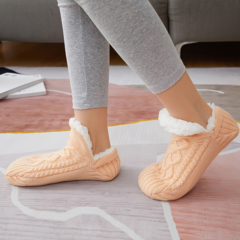 Plush Lined Socks Soft & Warm Floor Socks Women's Stockings