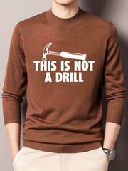 Men's Knitted Crew Neck Pullover Sweater for Fall Winter