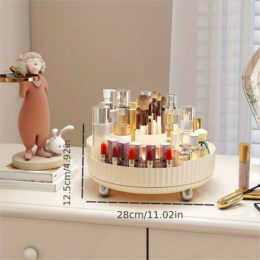 360-Degree Rotating Makeup Organizer Large Capacity for Vanity Bathroom Kitchen