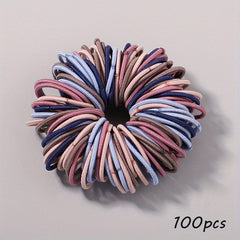 100pcs Candy Nylon Elastic Hair Ties Hair Accessories Gift For Girls