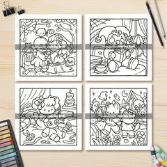 Spooky Moments Adult Coloring Book Single Sided Print