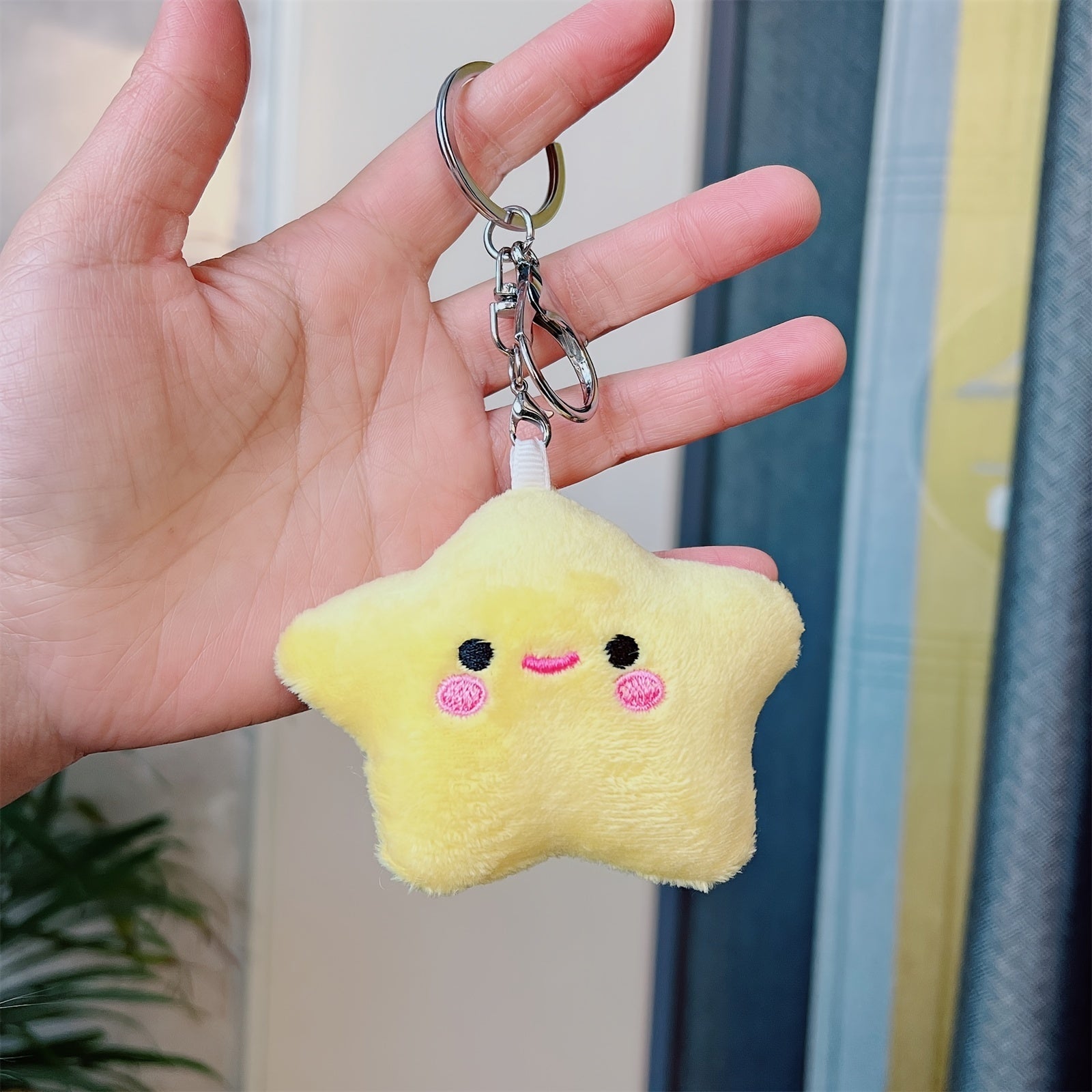 Little Star Plush Key Chain Bag Pendant Car Key Ring - Gift For Friends