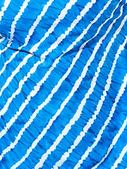 Modest Tankini Set - Striped Print Round Neck Cami Top & Pants