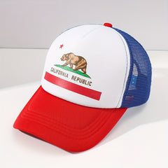 California Republic State Flag Mesh Baseball Cap