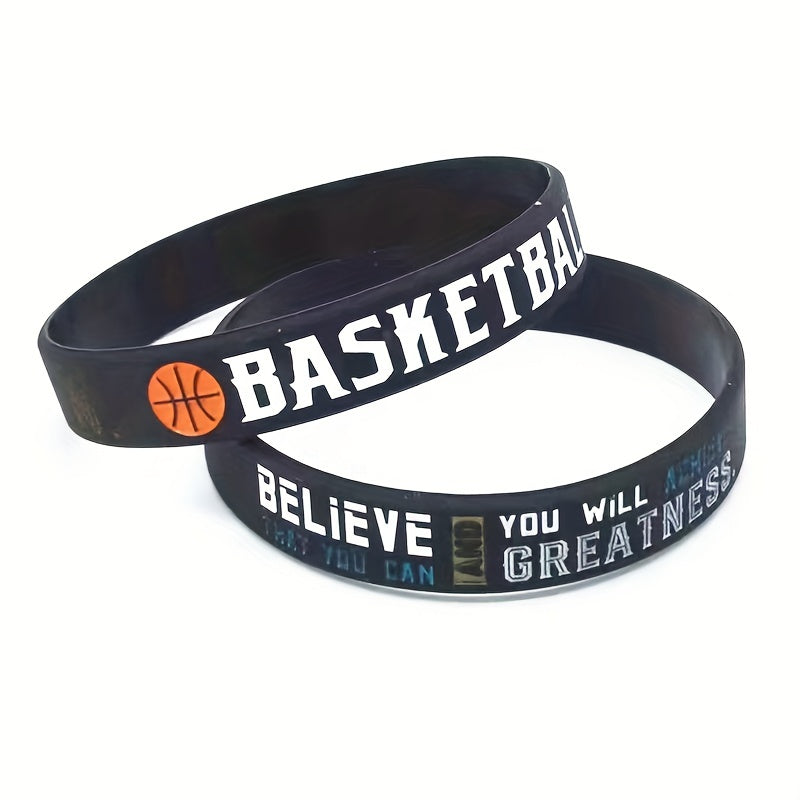 Basketball Believe You Can Silicone Wristband