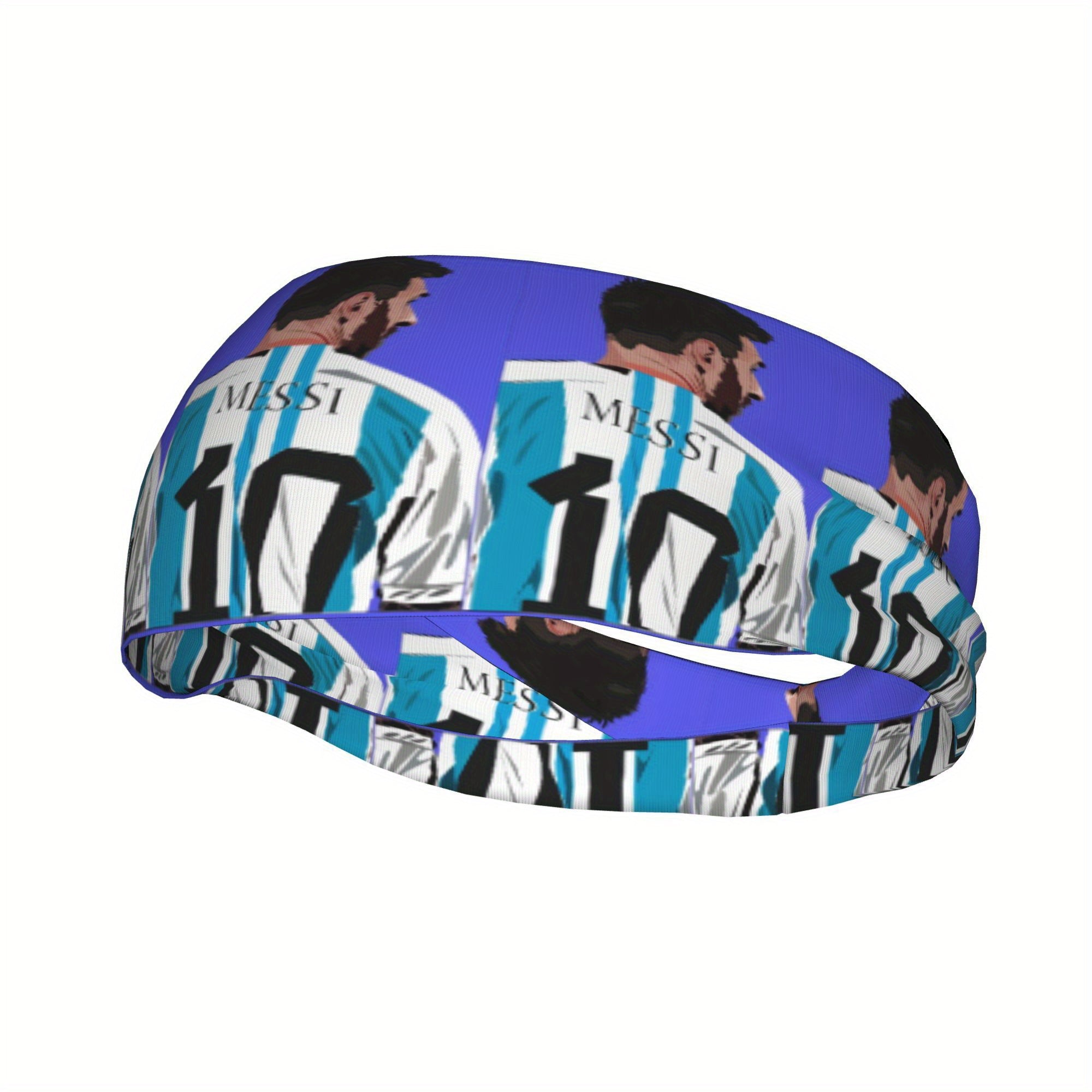 Messi Soccer Jersey Headband, Non Slip Bandana with Messi's Name & Number 10