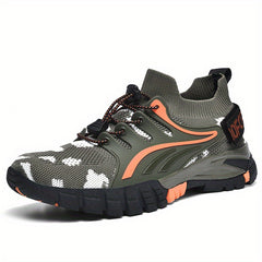 Women's Camo Pattern Hiking Shoes Lace Up Trekking Shoes