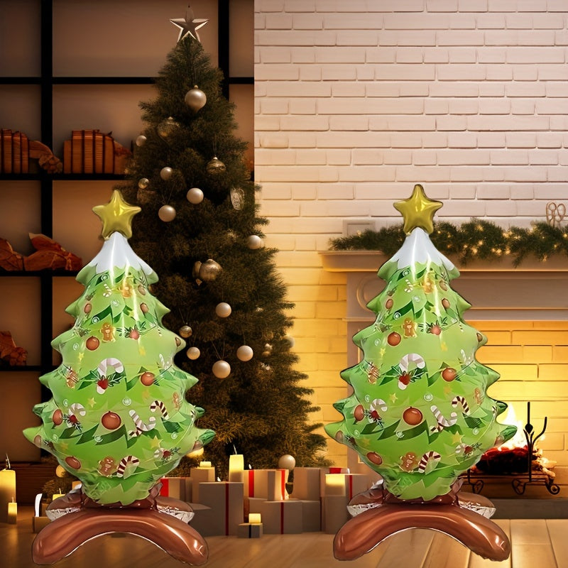 Christmas Tree & Santa Claus Aluminum Balloon Set