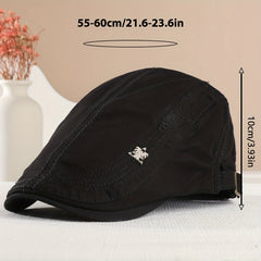 Men's Casual Outdoor Sports Beret Iron Label Letter Embroidery Newsboy Hat