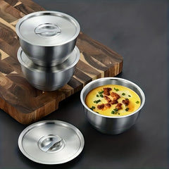 304 Stainless Steel Egg Steaming Bowl for Camping & Picnics