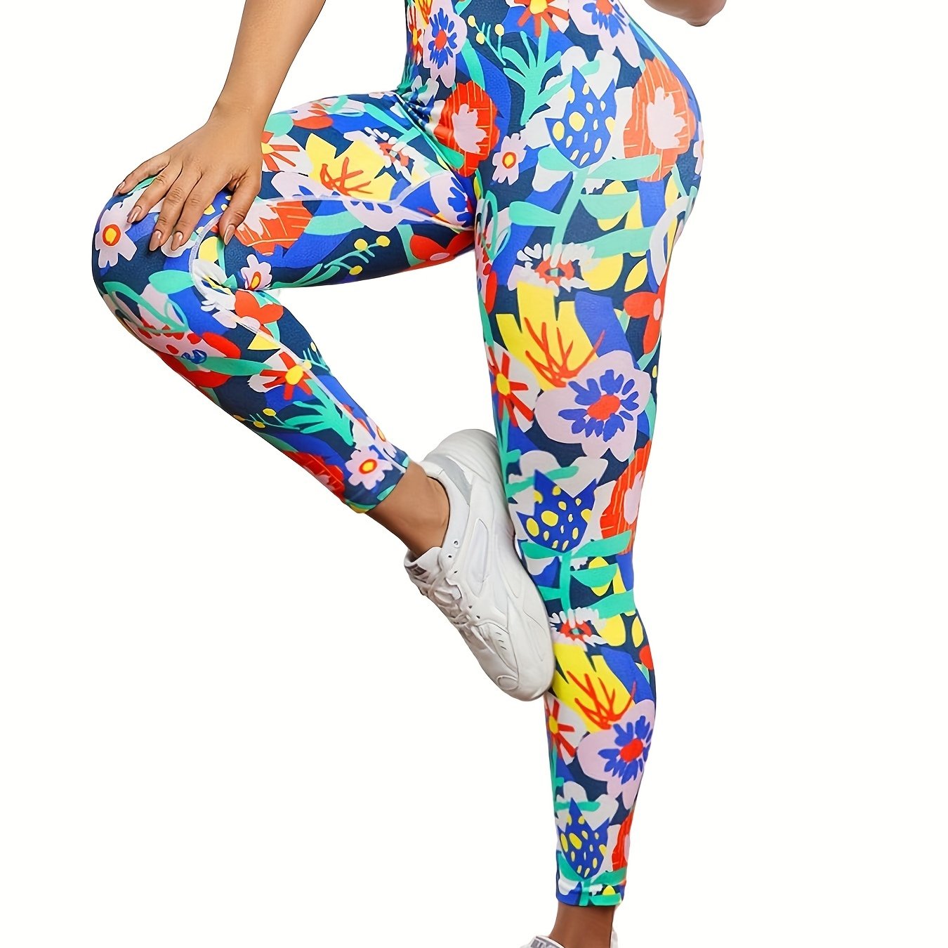 Print High Waist Tummy Control Fitness Pants Quick Dry Yoga Leggings