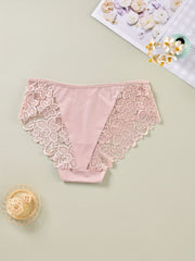 3-Pack Women's Plus Floral Lace High Waist Briefs Set