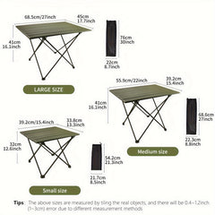 Lightweight Aluminum Table for Outdoor Camping Picnic Barbecue