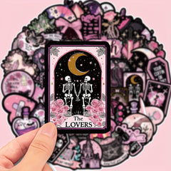Gothic Halloween Witchy Stickers Decals for Laptop Skateboard Waterproof 50 Pack