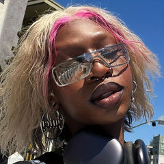 Y2K Cyberpunk Sunglasses Metal Sun Shades UV400