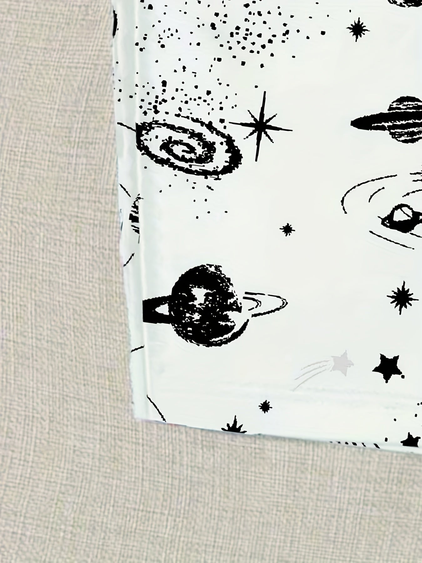 Y2K Backless Cami Top Planet Print Crop Spaghetti Top