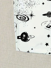 Y2K Backless Cami Top Planet Print Crop Spaghetti Top