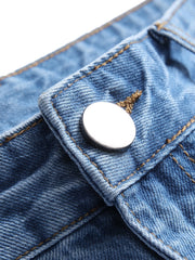 Men's Ripped Slim Fit Jeans Straight Leg Wash Denim Pants