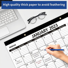 TOOUEE 18 Months 17 X 12 Large Desk Wall Calendar With To do List