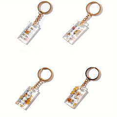 Chinese Calligraphy Acrylic Keychain Chinese Poetry Keyring Ornament Year's Gift
