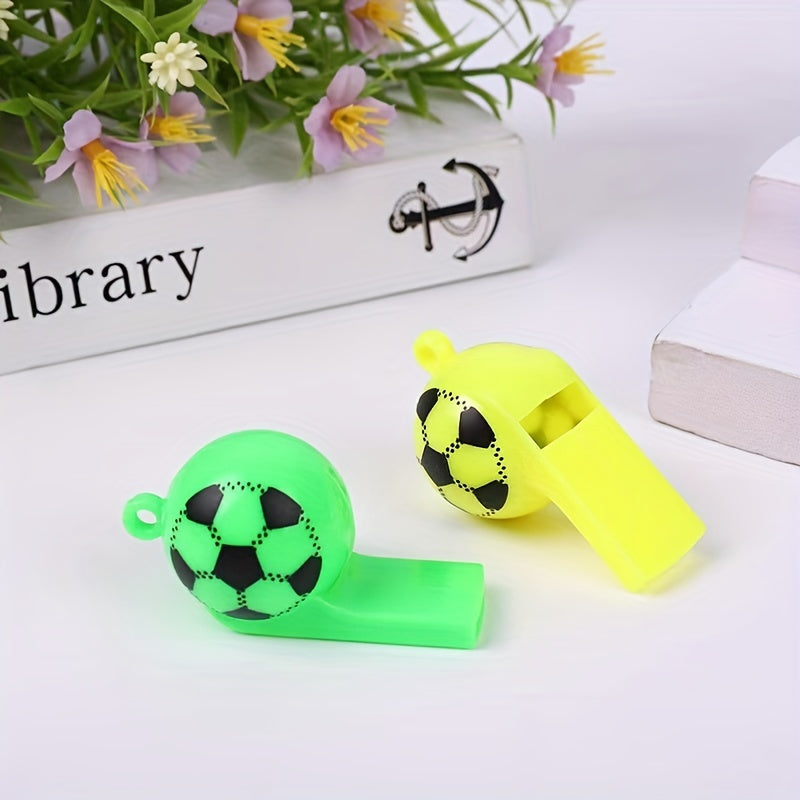 6pcs Colorful Football Whistle With Lanyard - Referee Celebration Tools