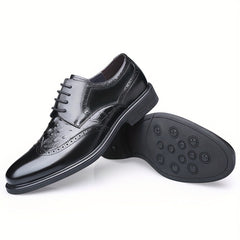 Men's Brogue Derby Shoes Wingtip Lace Up Outdoor Dress Office Business Formal