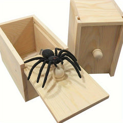 Spider Prank Box Wooden Spider Money Surprise Box Toy