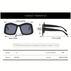 Oversized Square Frame Gradient Sunglasses UV400