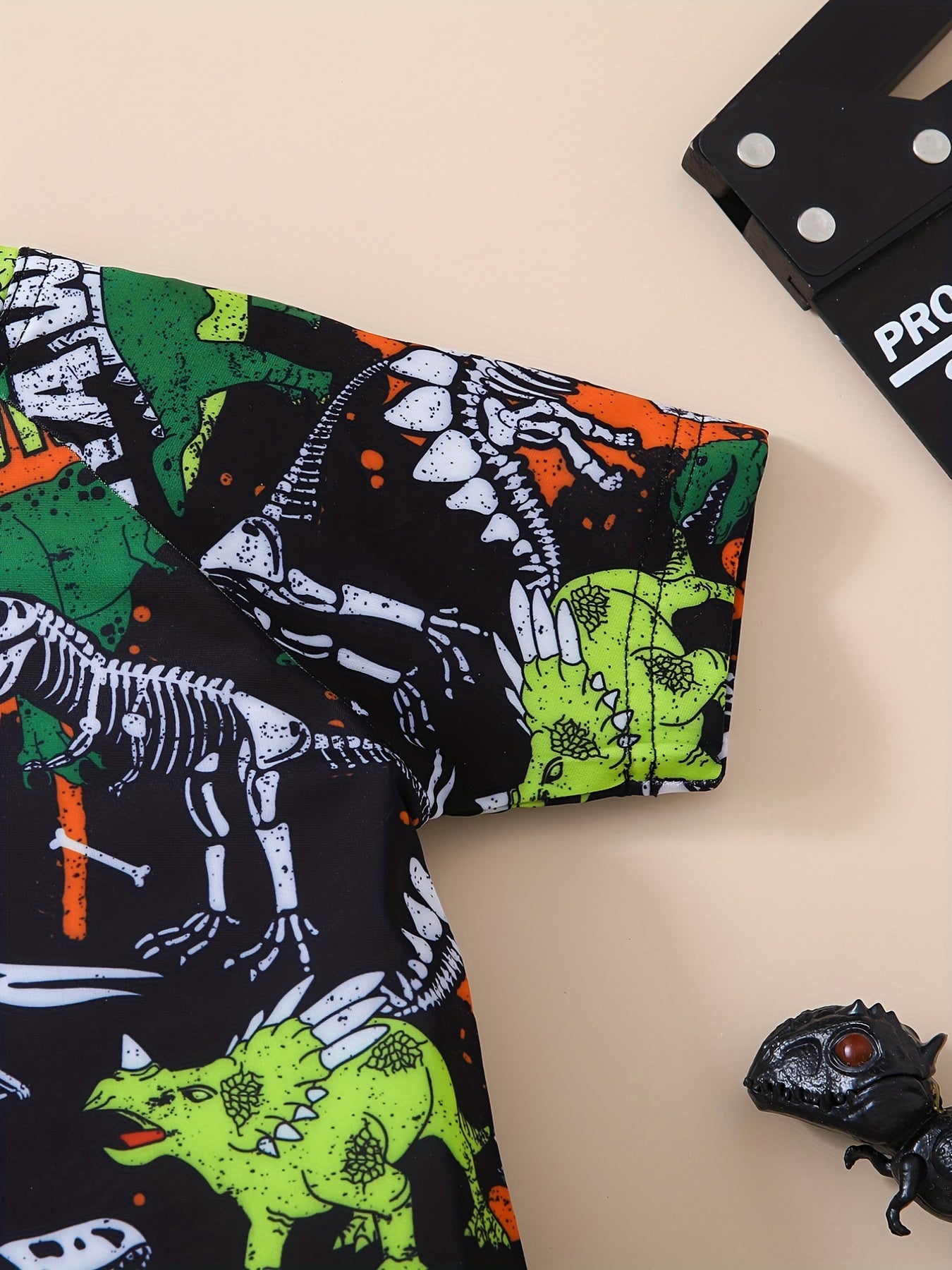Boys Dinosaur Print Quick Dry Swimming Suit & Shorts Set